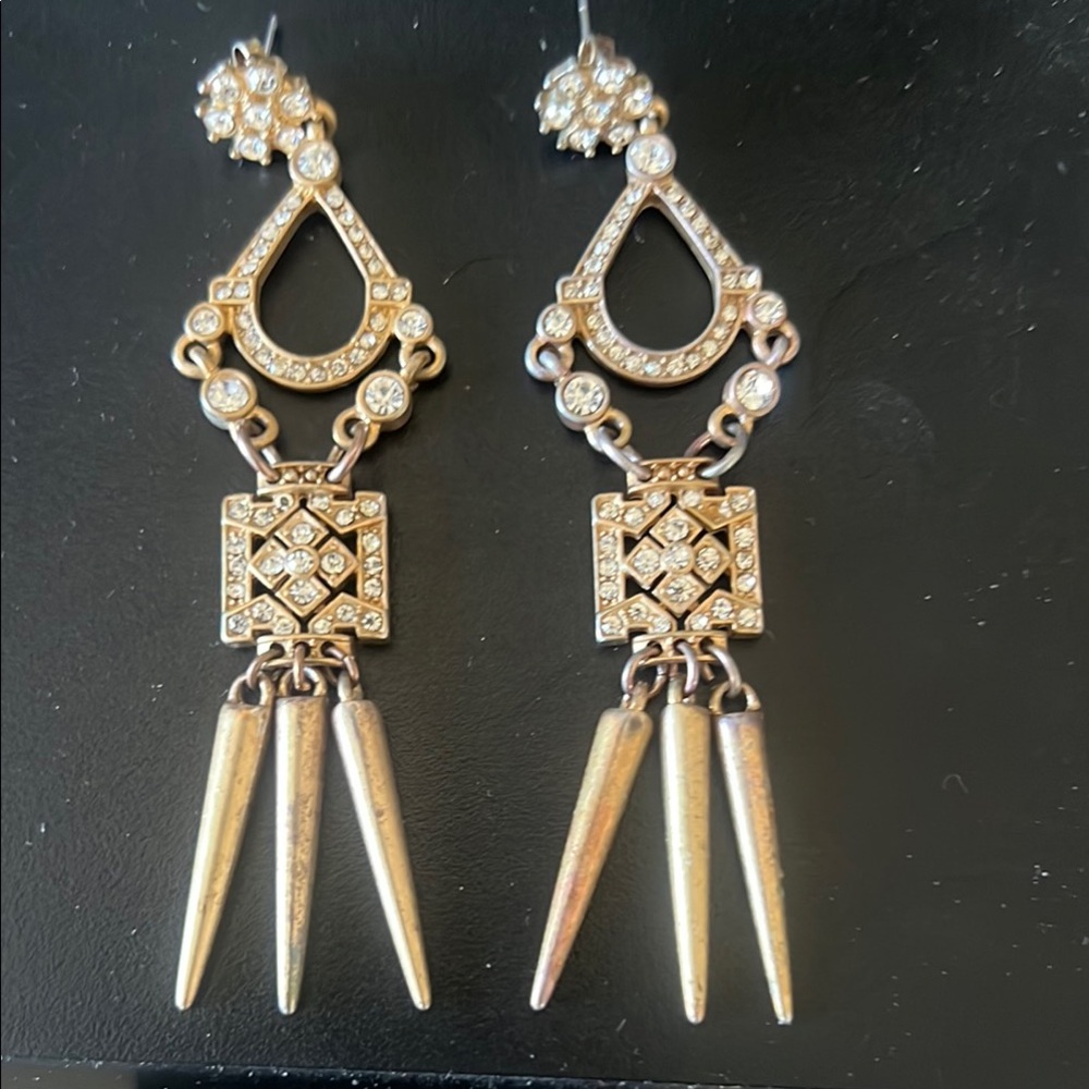 J.Crew Elegant Gold Dangle Earrings